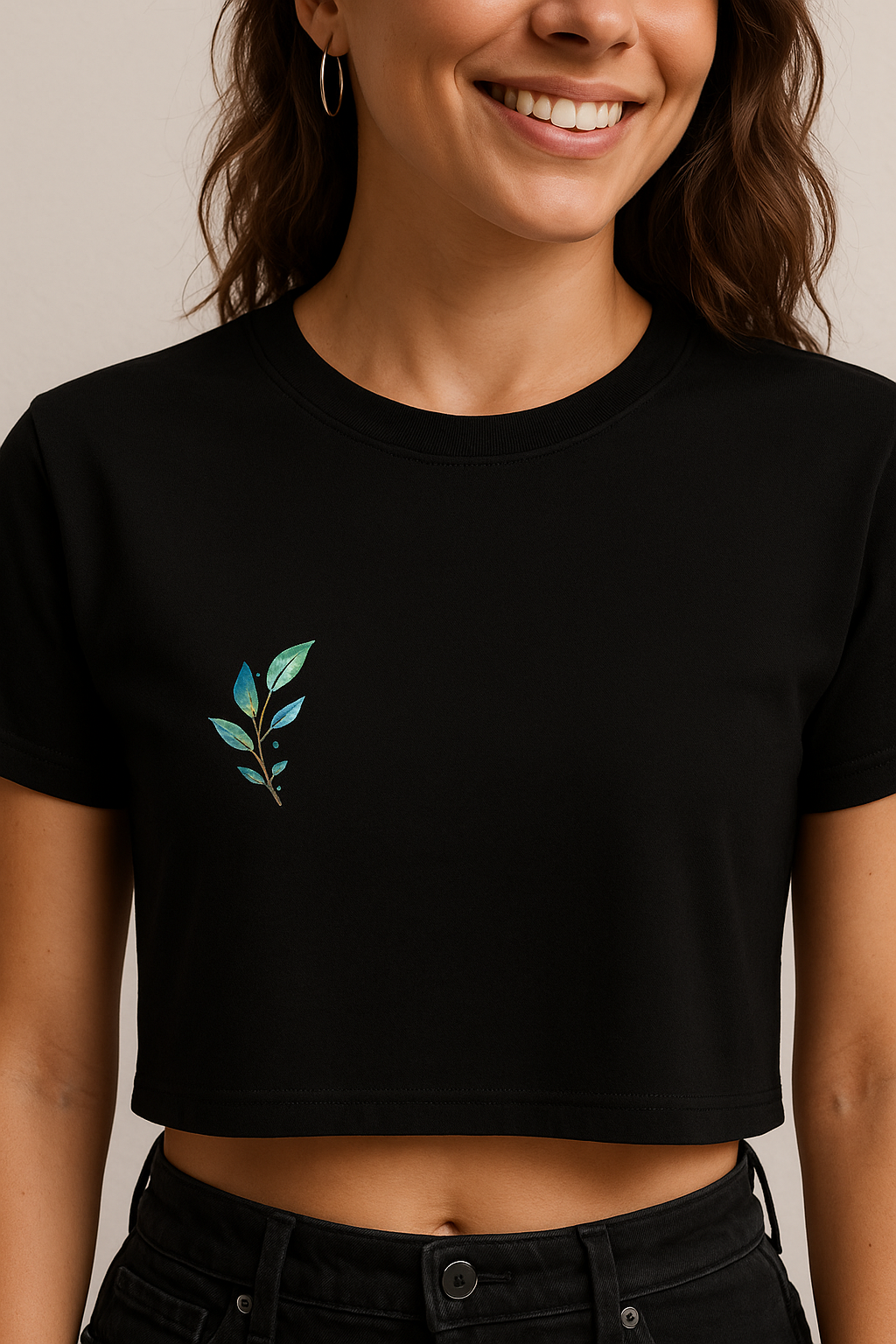 Crop Top - Leaf Design